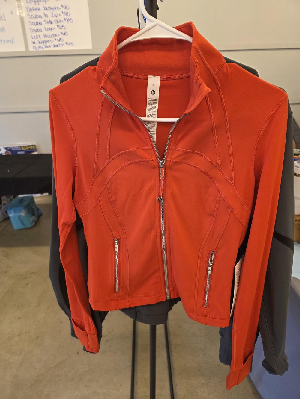 lululemon athletica Orange-Red Zip Front Define Jacket